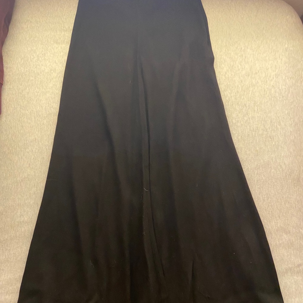 Reformation midi black skirt